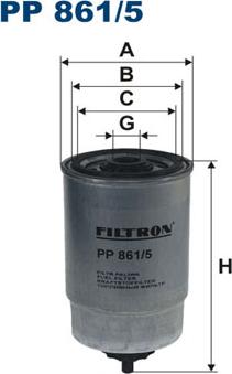 Filtron PP861/5 - Топливный фильтр autospares.lv