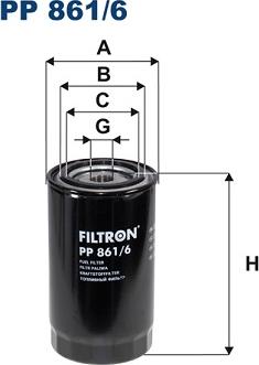 Filtron PP861/6 - Топливный фильтр autospares.lv