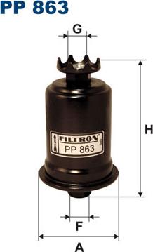 Filtron PP863 - Топливный фильтр autospares.lv