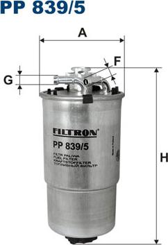 Filtron PP839/5 - Топливный фильтр autospares.lv