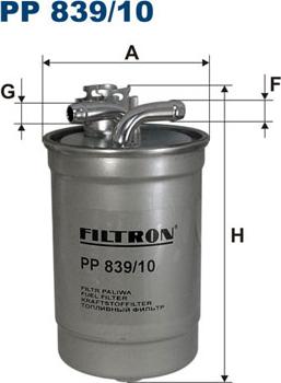 Filtron PP839/10 - Топливный фильтр autospares.lv