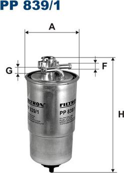 Filtron PP839/1 - Топливный фильтр autospares.lv
