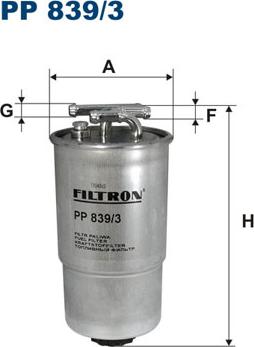 Filtron PP839/3 - Топливный фильтр autospares.lv