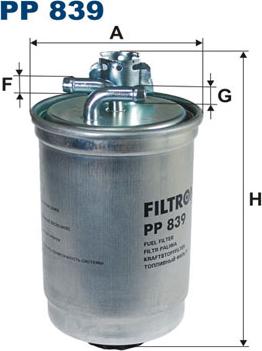 Filtron PP839 - Топливный фильтр autospares.lv