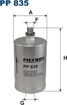 Filtron PP835 - Топливный фильтр autospares.lv