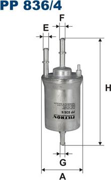 Filtron PP836/4 - Топливный фильтр autospares.lv