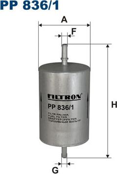 Filtron PP836/1 - Топливный фильтр autospares.lv