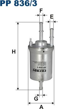 Filtron PP836/3 - Топливный фильтр autospares.lv