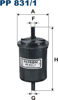 Filtron PP831/1 - Топливный фильтр autospares.lv