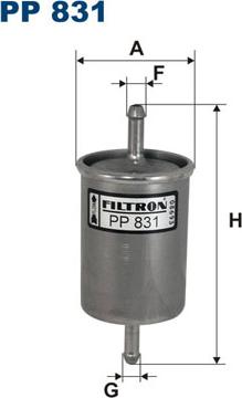 Filtron PP831 - Топливный фильтр autospares.lv