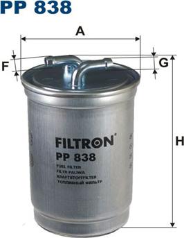 Filtron PP838 - Топливный фильтр autospares.lv