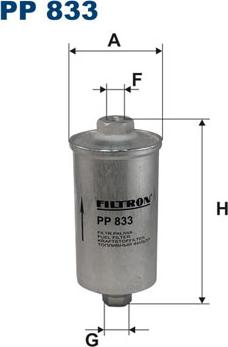 Filtron PP833 - Топливный фильтр autospares.lv