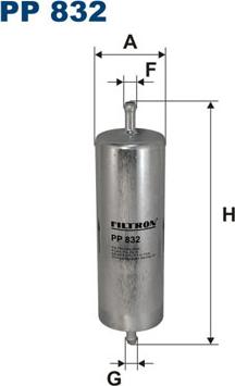 Filtron PP832 - Топливный фильтр autospares.lv