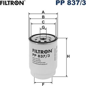 Filtron PP 837/3 - Топливный фильтр autospares.lv