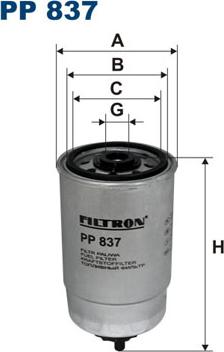Filtron PP837 - Топливный фильтр autospares.lv