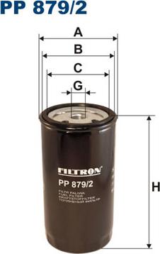Filtron PP879/2 - Топливный фильтр autospares.lv