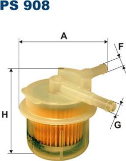 Filtron PS908 - Топливный фильтр autospares.lv