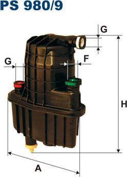 Filtron PS980/9 - Топливный фильтр autospares.lv