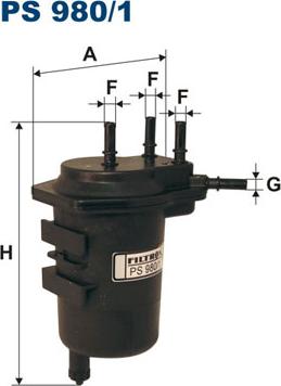 Filtron PS980/1 - Топливный фильтр autospares.lv