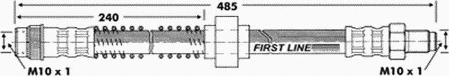 First Line FBH 6769 - Тормозной шланг autospares.lv