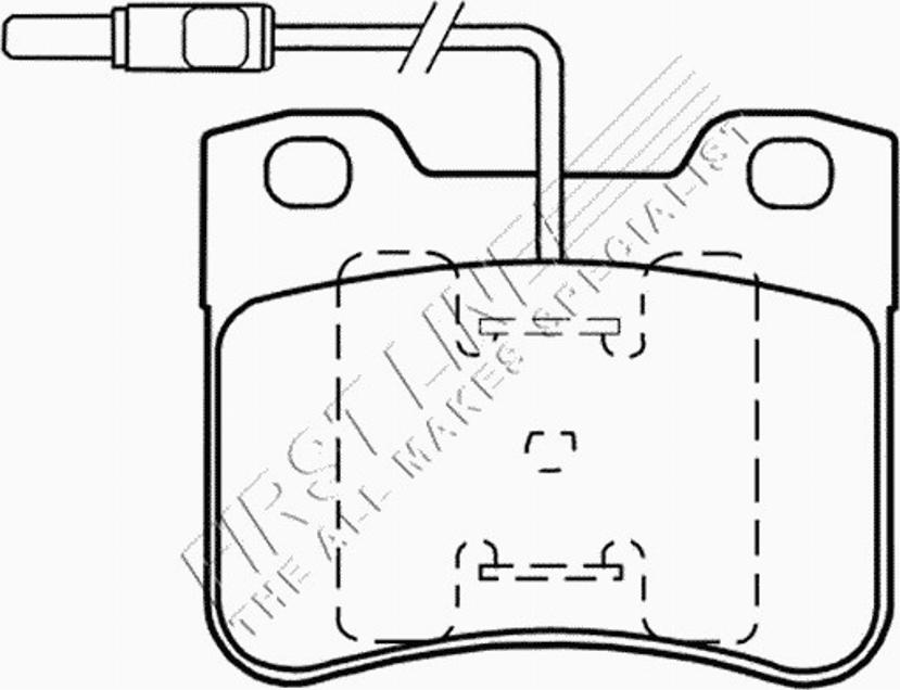 First Line FBP1081 - Тормозные колодки, дисковые, комплект autospares.lv