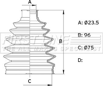 First Line FCB6415 - Пыльник, приводной вал autospares.lv