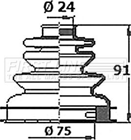 First Line FCB6413 - Пыльник, приводной вал autospares.lv