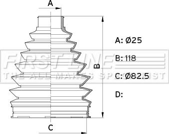 First Line FCB6417 - Пыльник, приводной вал autospares.lv