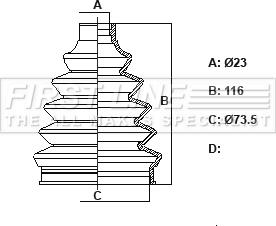 First Line FCB6426 - Пыльник, приводной вал autospares.lv