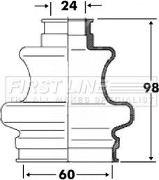 First Line FCB6094 - Пыльник, приводной вал autospares.lv