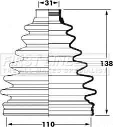First Line FCB6057 - Пыльник, приводной вал autospares.lv