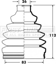 First Line FCB6080 - Пыльник, приводной вал autospares.lv