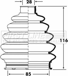 First Line FCB6083 - Пыльник, приводной вал autospares.lv