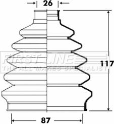 First Line FCB6077 - Пыльник, приводной вал autospares.lv