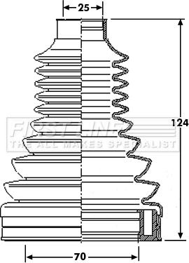 First Line FCB6199 - Пыльник, приводной вал autospares.lv