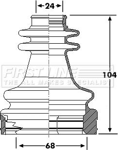 First Line FCB6196 - Пыльник, приводной вал autospares.lv