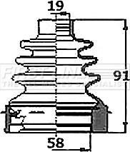 First Line FCB6144 - Пыльник, приводной вал autospares.lv