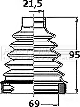 First Line FCB6155 - Пыльник, приводной вал autospares.lv