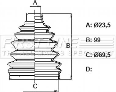 First Line FCB6166 - Пыльник, приводной вал autospares.lv