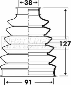 First Line FCB6102 - Пыльник, приводной вал autospares.lv