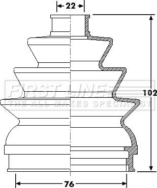 First Line FCB6178 - Пыльник, приводной вал autospares.lv