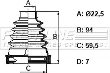 First Line FCB6399 - Пыльник, приводной вал autospares.lv