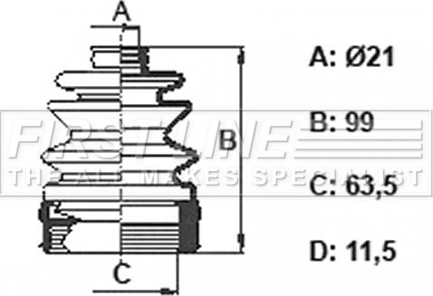 First Line FCB6394 - Пыльник, приводной вал autospares.lv