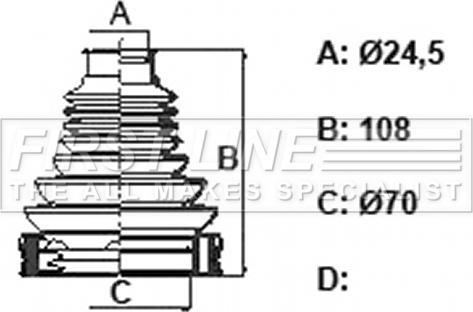 First Line FCB6396 - Пыльник, приводной вал autospares.lv