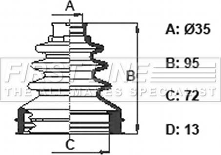 First Line FCB6391 - Пыльник, приводной вал autospares.lv