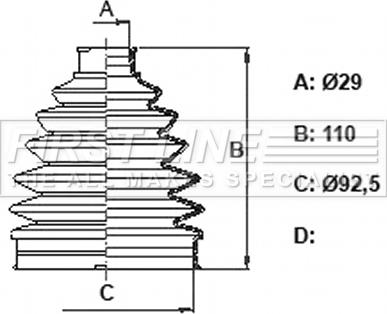 First Line FCB6380 - Пыльник, приводной вал autospares.lv