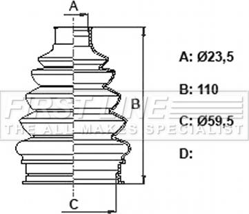 First Line FCB6382 - Пыльник, приводной вал autospares.lv