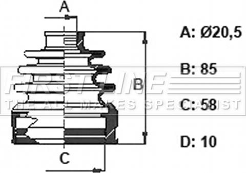 First Line FCB6371 - Пыльник, приводной вал autospares.lv