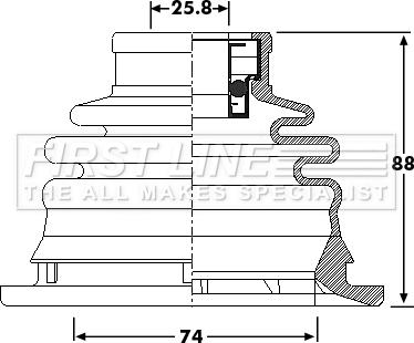 First Line FCB6209 - Пыльник, приводной вал autospares.lv