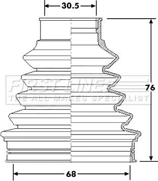 First Line FCB6203 - Пыльник, приводной вал autospares.lv